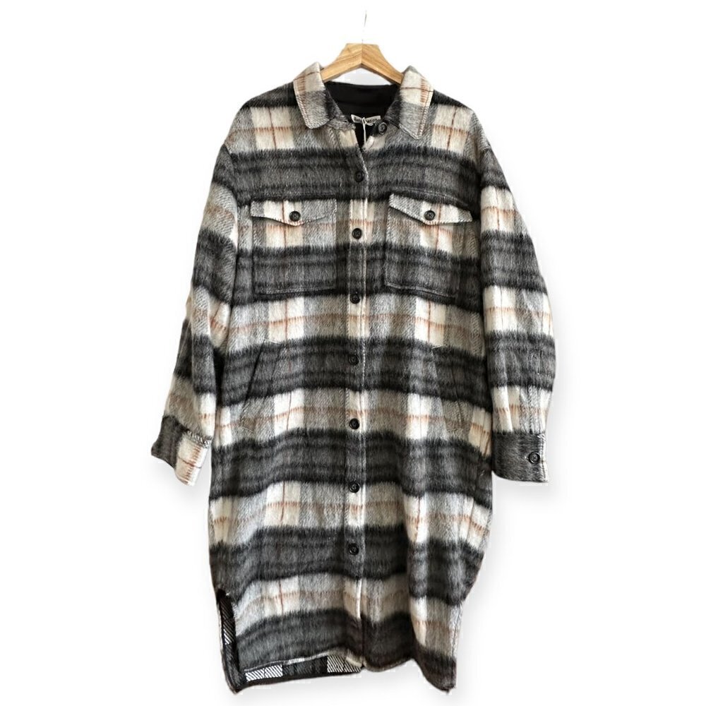 Reformation Ainslie Jacket/Coat in Plaid, Size M, New with Tags